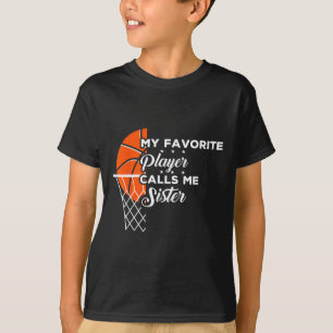 Camiseta Diversão Meu Jogador De Basquete Favorito Me Chama