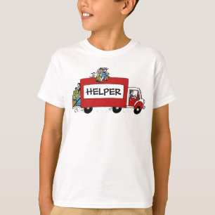 Camiseta diversão mudança de endereço no dia em moviment