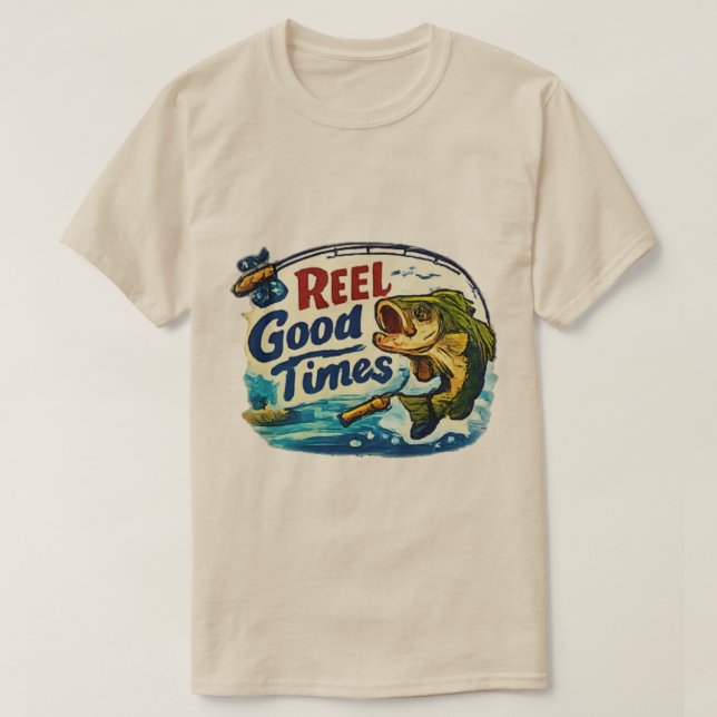 Camiseta Diversão na Pesca | Presente Engraçado para Pescad (Frente do Design)