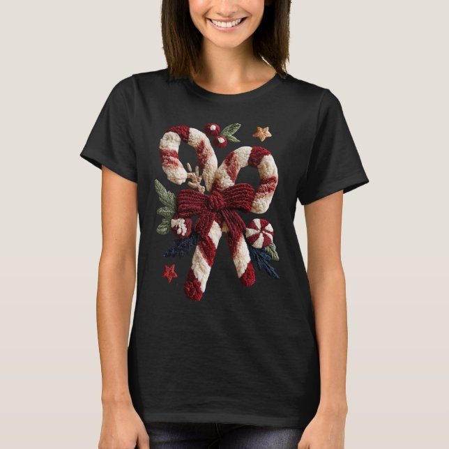 Camiseta Diversão nas Férias - Bengalas de Doces Falso Fio (Frente)