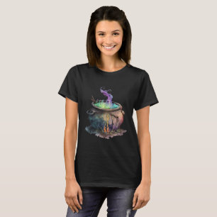 Camiseta Diversão no Caldeirão das Bruxas Assustador Sinist