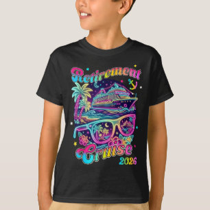 Camiseta Diversão no dia de embarque do cruzeiro de aposent