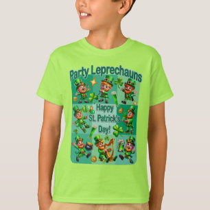 Camiseta Diversão no Dia de São Patrício "Duendes Festeiros