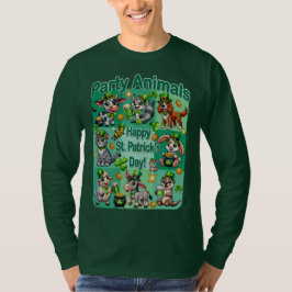 Camiseta Diversão no Dia de São Patrício e "Animais de Fest