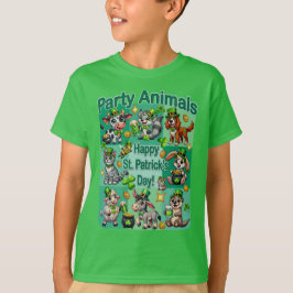 Camiseta Diversão no Dia de São Patrício e "Animais de Fest