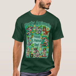 Camiseta Diversão no Dia de São Patrício e "Animais de Fest