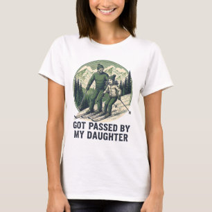 Camiseta Diversão no Esqui Com a Filha Levou um Chute Da Mi