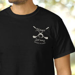 Camiseta Diversão no Golfe Despedida de Solteiro Último Bal<br><div class="desc">Entre na festa! Esta camiseta personalizada de despedida de solteiro com design onde ficaria o bolso é engraçada,  elegante e perfeita para os padrinhos em um fim de semana de golfe.</div>