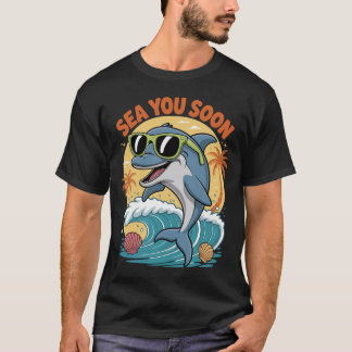Camiseta Diversão no Mar Até Breve Retro Férias de Verão