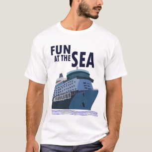 Camiseta Diversão No Navio de Cruzeiro No Mar