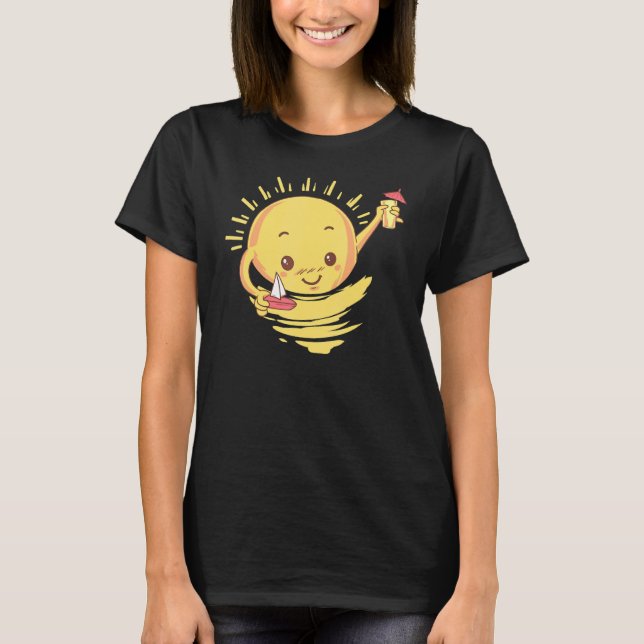 Camiseta Diversão no Sun Sunset Beach Trip Dusk Summer Happ (Frente)