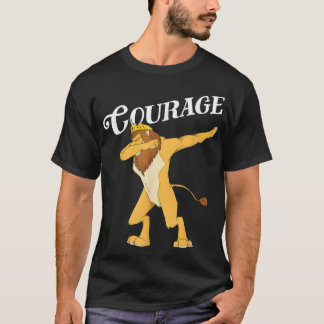 Camiseta Diversão Oz Cowardbing Lion Courage Shirt Art-Wiz