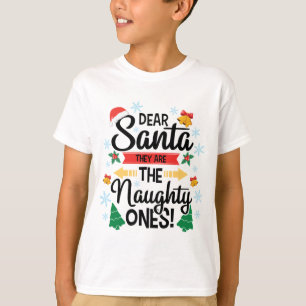 Camiseta Diversão, Papais noeis queridos. Eles são os mal