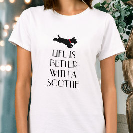 Camiseta Diversão Personalizada De Cachorro Escocês Dizendo