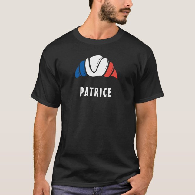 Camiseta Diversão Personalizada Nome Legal Francês Bandeira (Frente)