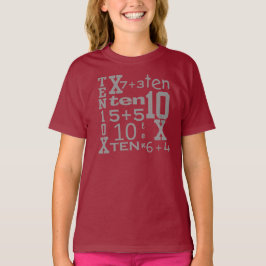Camiseta DIVERSÃO personalizável 10 MATH inspirado no 10º A