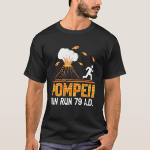 Camiseta Diversão Pompeia 79 A.D. Roma Antiga Monte Vesuviu