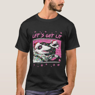 Camiseta Diversão Possum Raccoon Deixa Trash Street Pink Ch