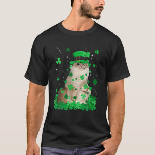 Camiseta Diversão Ragdoll Cat Dia de São Patrício irland