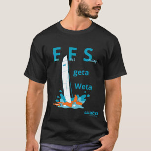Camiseta Diversão Rápida da Navegação é um Weta laranj