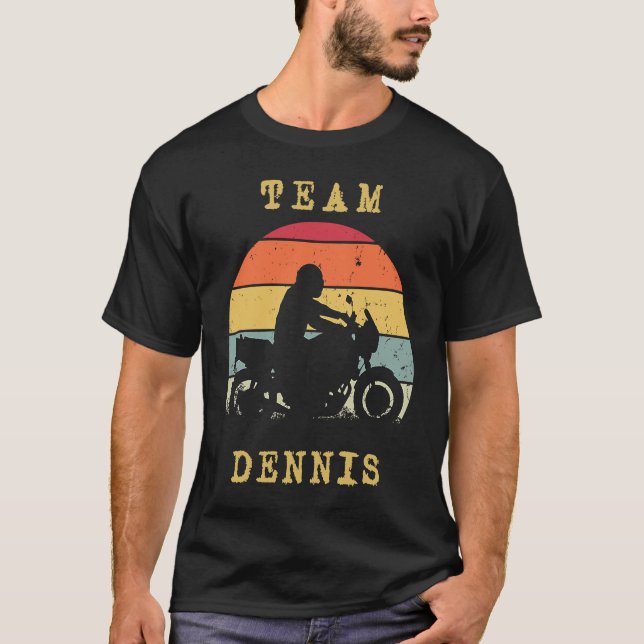 Camiseta Diversão Retro Sunset Dennis Motorcycle Rider (Frente)