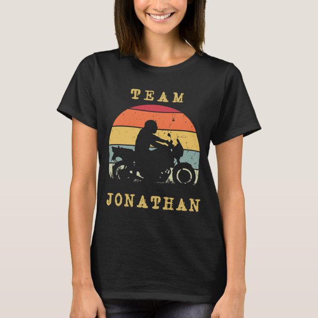 Camiseta Diversão Retro Sunset Jonathan Motorcycle Rider (Frente)