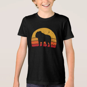 Camiseta Diversão Retro Vintage Sunset Buldogue