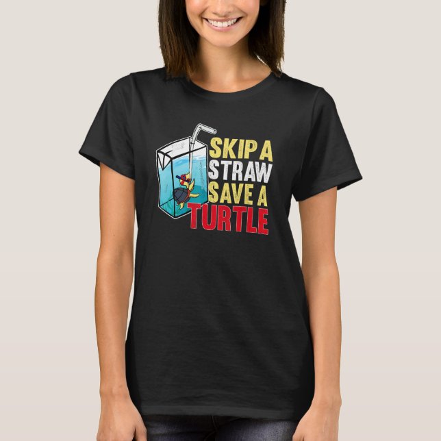 Camiseta Diversão Salva Uma Tartaruga Para Adultos E Crianç (Frente)