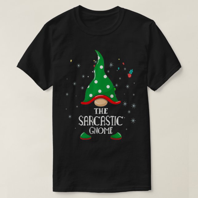 Camiseta Diversão Sarcástico Gnome Group Correspondente Fig (Frente do Design)