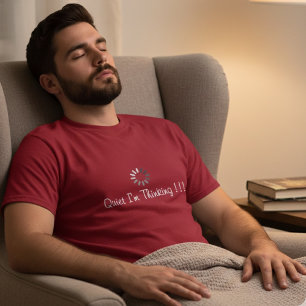 Camiseta Diversão Silêncio Estou Pensando Tipografia Branca