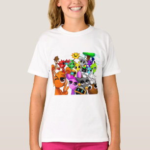 Camiseta Diversão Sprunki com Simon Oren Pinki