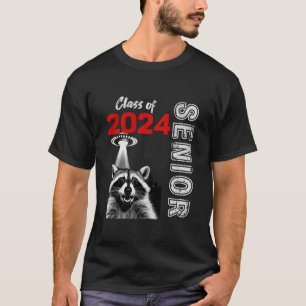 Camiseta Diversão Trendy UFO Raccoon Classe 2024 Se