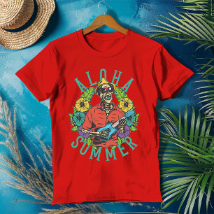 Camiseta Diversão tropical no Sol - Víbias de Verão de Aloh