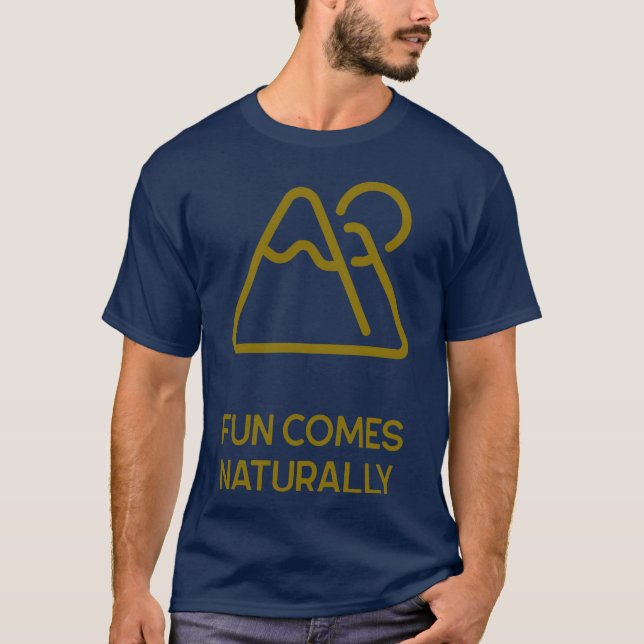 Camiseta Diversão vem naturalmente Amigo de camping (Frente)