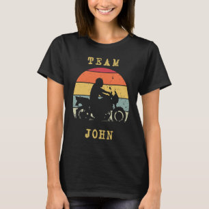 Camiseta Diversão Vintage Retro Sunset John Motorcycle Bike
