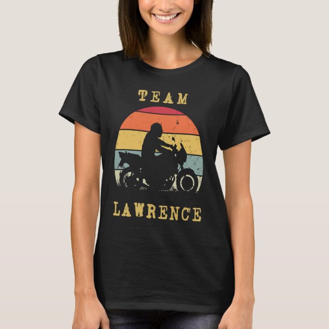 Camiseta Diversão Vintage Retro Sunset Lawrence Motorcycle  (Frente)