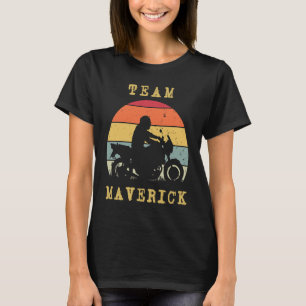 Camiseta Diversão Vintage Retro Sunset Maverick Motorcycle 
