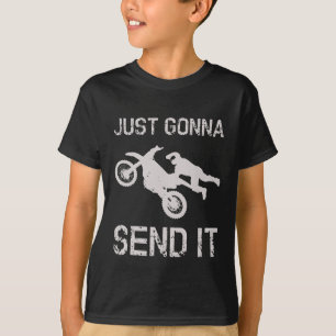 Camiseta Diversão Vou Enviá-Lo De Bicicleta Dirt