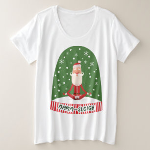 Camiseta Diversão Yogi Yoga Papais noeis Nama-Sleigh Snow 