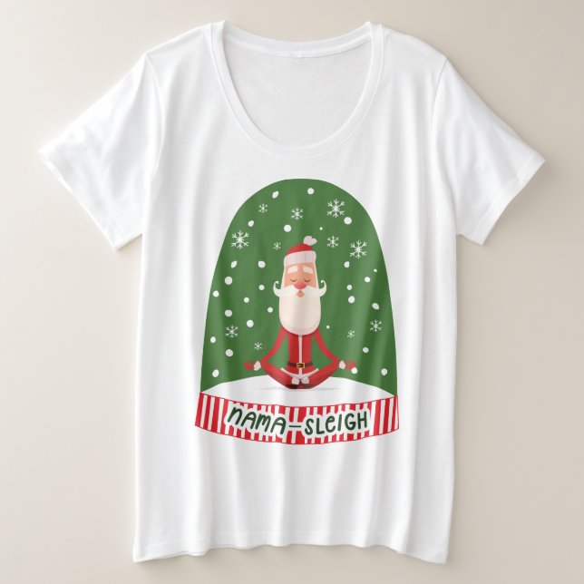 Camiseta Diversão Yogi Yoga Papais noeis Nama-Sleigh Snow G (Frente do Design)