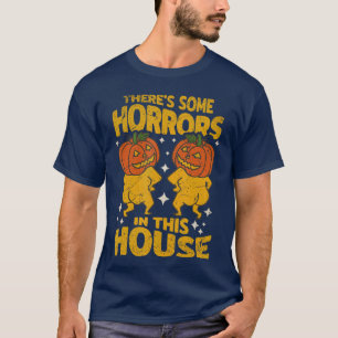 Camiseta DiversãoAqui Há Alguns Horrores Nesta Casa Spooky 