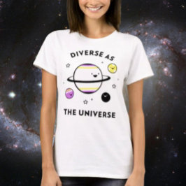 Camiseta Diversas Como O Universo