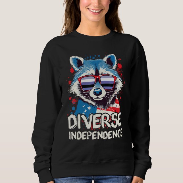 Camiseta Diverse Independence Raccoon Perifluid Sunglasses  (Frente)