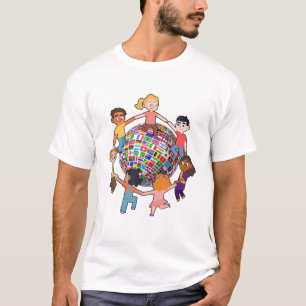 Camiseta Diversidade Cultural Mundo Sinaliza Diferentes Nac