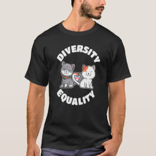 Camiseta Diversidade E Igualdade Gato Transgênero Lbgt Orgu