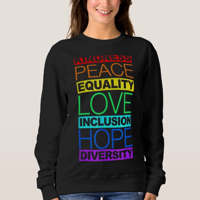 Camiseta Diversidade Igualdade Amor Paz Direitos Humanos So (Frente)
