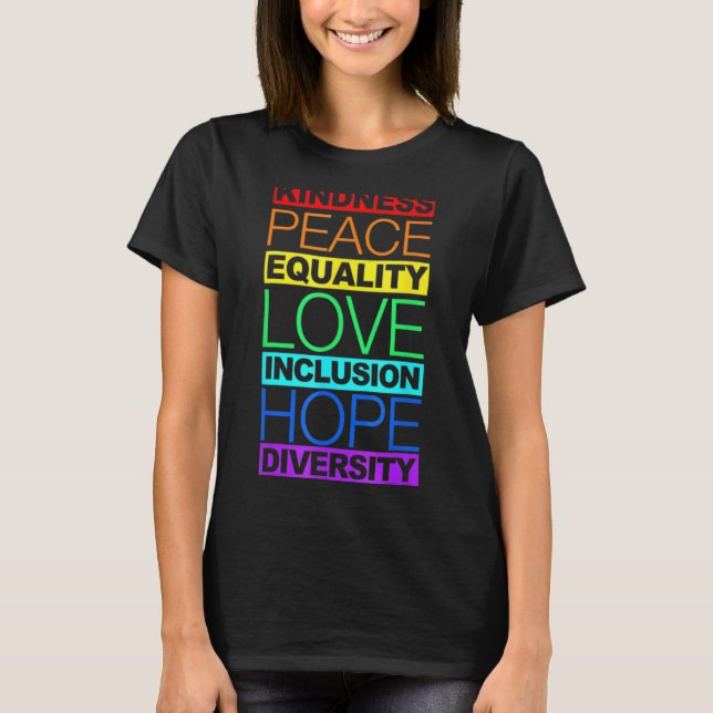 Camiseta Diversidade Igualdade Amor Paz Direitos Humanos So (Frente)