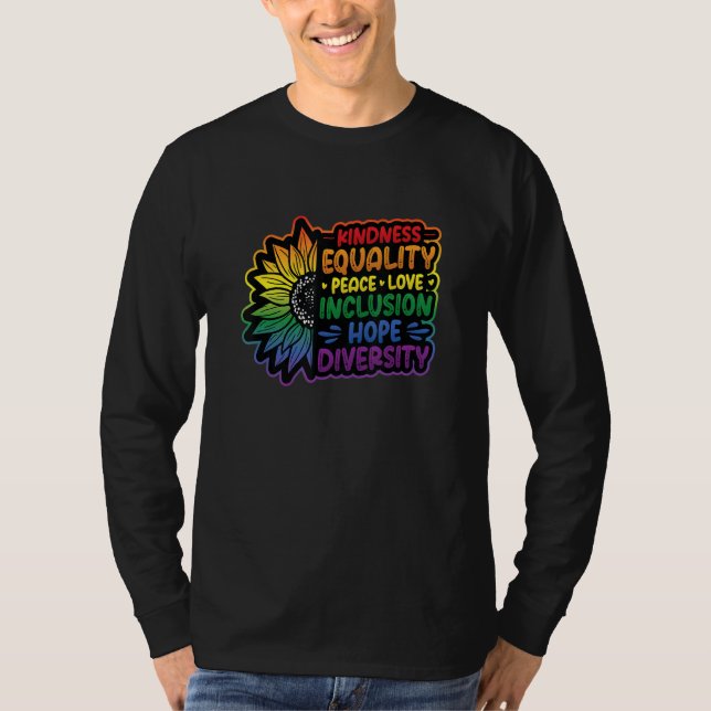 Camiseta Diversidade Igualdade Amor Paz Direitos Humanos So (Frente)