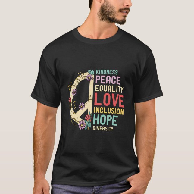 Camiseta Diversidade Igualdade Amor Paz Direitos Humanos So (Frente)