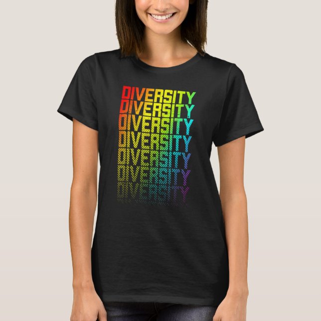 Camiseta Diversidade Lgbtq+ Gráfico de Fade Texto do Orgulh (Frente)